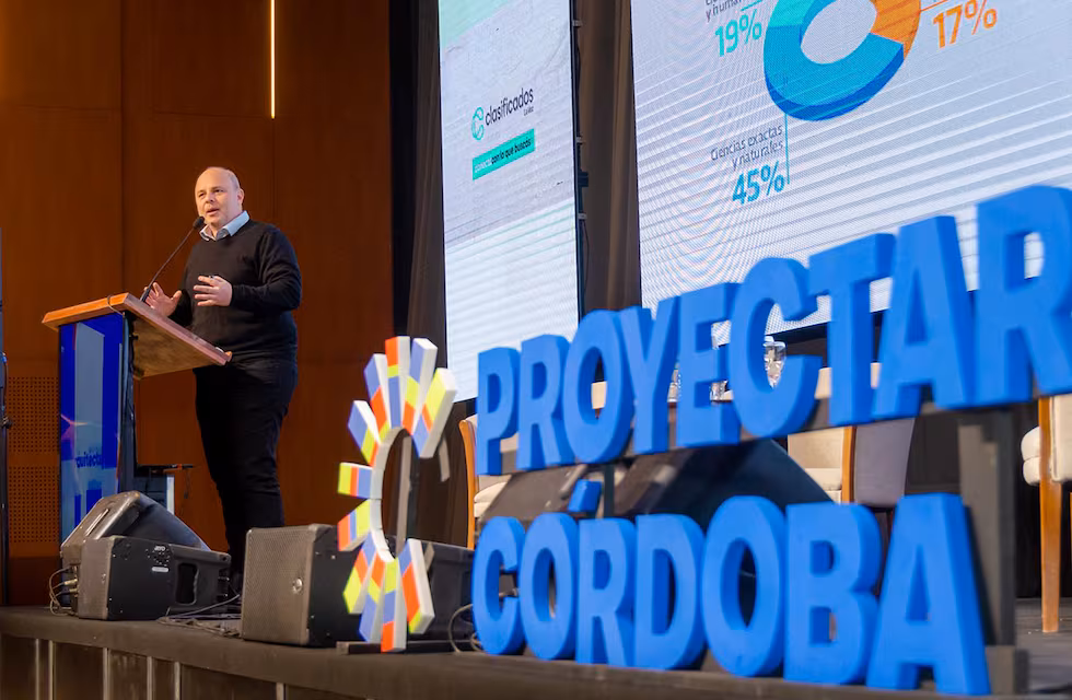 Fuente: La Voz del Interior. Foto de nota que nos hicieron en el evento Proyectar Córdoba 2023